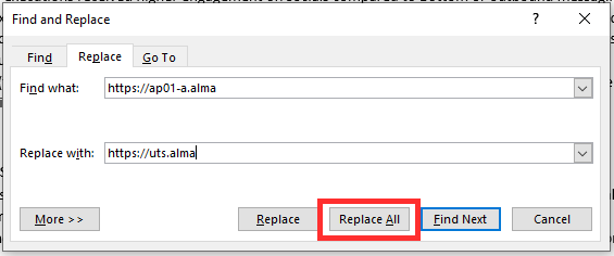 Replace All function in Word