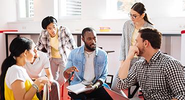 Group of students chatting