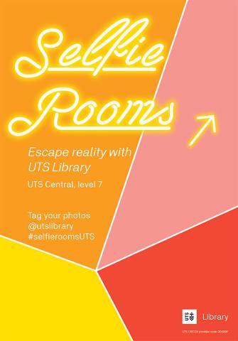 Exhibition poster: Selfie Rooms